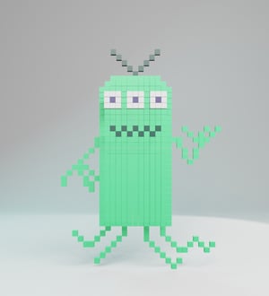 Three Eyes Alien — 20ALIENZ voxel character from the UEFN game