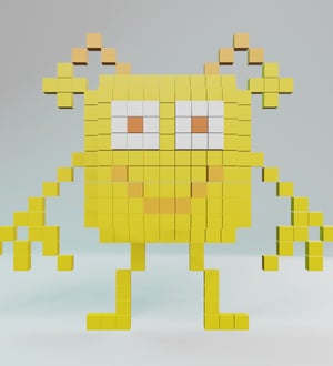 Smiley Alien — 20ALIENZ voxel character from the UEFN game