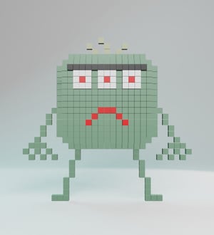 Grumpy Alien — 20ALIENZ voxel character from the UEFN game